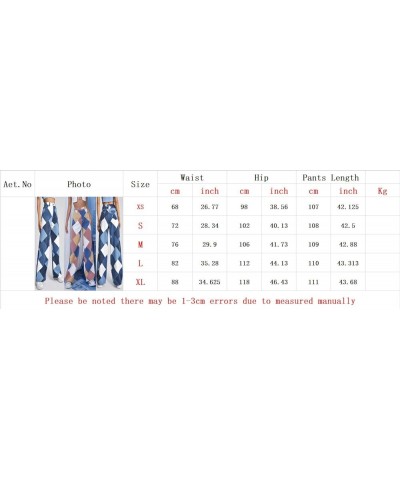 Plaid Printed Jeans for Women High Waist Straight Pants Loose Casual Wide Leg Denim Trousers Coffee $17.84 Jeans