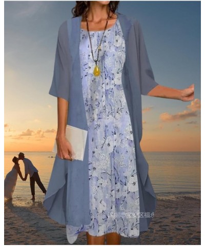 Two-Piece Set Maxi Dress for Womens Chiffon Cardigan Wedding Guest Floral Print Midi Dresses B2 Style06 $15.74 Swimsuits