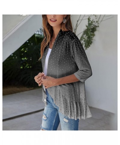 Cardigan Sweaters for Women Lightweight 3/4 Sleeve Coat Loose Jacket Printed Outwear Casual Open Front Kimono 1-gray $8.54 Ot...