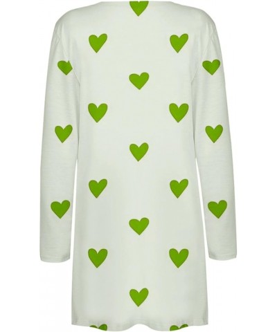 Womens Cardigan Lightweight ST Patricks Day Long Sleeve Open Front Cardigan Irish Shamrock Graphic Cute Green Cardigan 01-min...