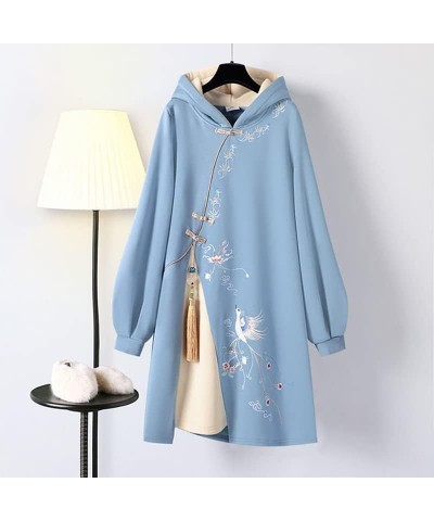 Women's Winter Chinese Style Hoodies Sweatshirt Dress Hanfu Long Sleeve Embroidery Thicken Cheongsam 11 $26.00 Hoodies & Swea...