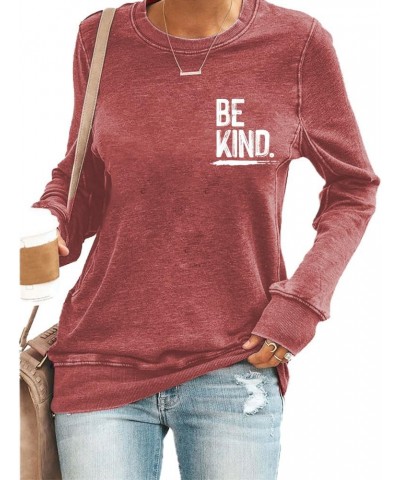 Be Kind Everyone Is Fighting a Battle Sweatshirt Be Kind Sweatshirt Women Mental Health Inspirational Sweatshirt Wine Pink $1...