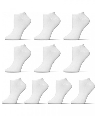 Low Cut Womens Socks Bulk Pack - Moisture Wicking Socks for Women, Includes 10 Pairs Womens Socks Size 9-11 - One Size White ...