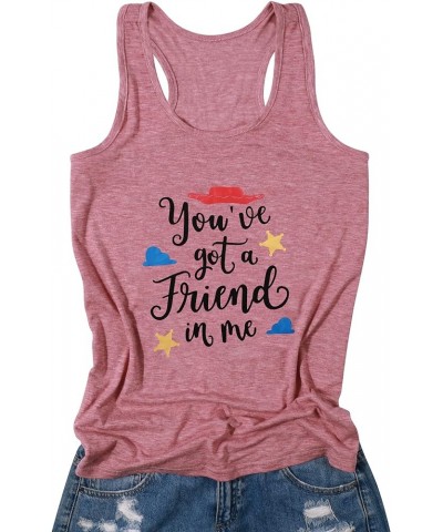 You've Got a Friend in Me T Shirt Women Funny Letter Print Shirts Cute Graphic Tee Casual Summer Short Sleeve Tops Pink Top $...