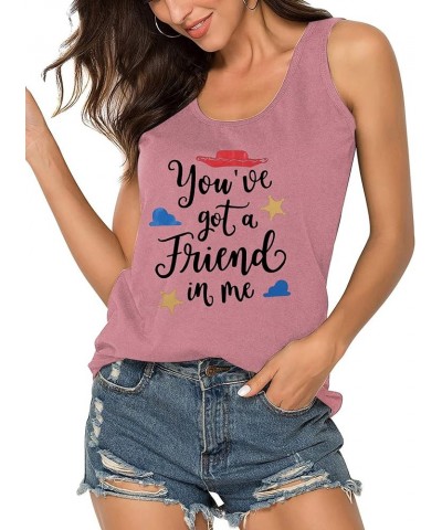 You've Got a Friend in Me T Shirt Women Funny Letter Print Shirts Cute Graphic Tee Casual Summer Short Sleeve Tops Pink Top $...