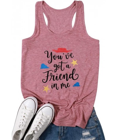 You've Got a Friend in Me T Shirt Women Funny Letter Print Shirts Cute Graphic Tee Casual Summer Short Sleeve Tops Pink Top $...